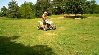 Wheelies on modified 2006 Polaris Trailblazer 250 Wolf Pen Gap Mena AR [upl. by Levitan]