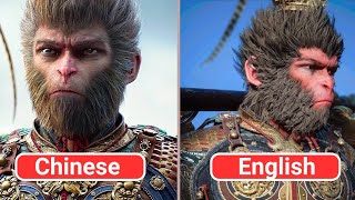 Black Myth Wukong  Chinese Version vs English Version  Full Comparison [upl. by Sikata]