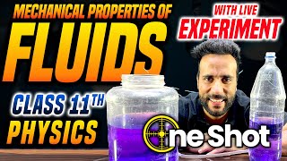 Mechanical Properties of Fluid One Shot with Live Experiment  Class 11 Physics NCERT Ashu Sir [upl. by Sidnak]