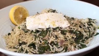 Spanakorizo Spinach amp Rice PilafDimitras dishes episode 11 [upl. by Idet]