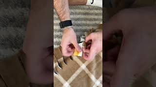 Making a fall tie knot blanket with my husband [upl. by Nayb]