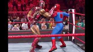 Spiderman Vs Captain America WWE Live 2K24 shorts wwe shortsfeed [upl. by Bernadene]