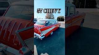 😎 Super Sharp 57 Chevy Bel Air Wagon chevrolet stationwagon carshow [upl. by Anneyehc]