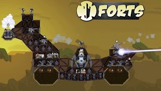 Forts FLYING BATTLESHIPS Lets Play Forts Gameplay [upl. by Enelie866]