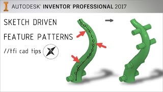 Sketch Driven Feature Patterns  Whats New Inventor 2017 Video 10 of 11 [upl. by Laniger]