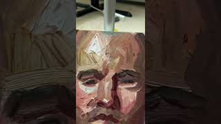 Quick self portrait in oil paint oilpaint art [upl. by Einra]