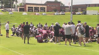 Troy football begins to answer big roster questions as fall camp begins [upl. by Llennej]