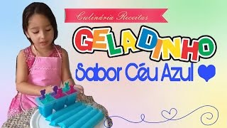 Receita fácil de geladinho sabor céu azul [upl. by Yelkreb305]