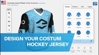 Ice hockey jersey design your costum hockey sweater with the owayo3DConfigurator  US [upl. by Shaikh374]