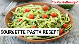 COURGETTE SPAGHETTI RECEPT IN 5 MINUTEN🥗 [upl. by Nahpets]