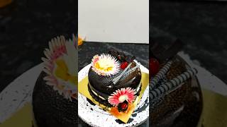 Dark Chocolate Cake Design chocolatecake shorts youtubeshorts ytshorts viralvideo cake food [upl. by Laundes]