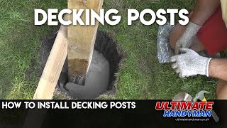 How to install decking posts [upl. by Ahsienauq]