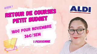 sem1 novembre  retour de courses petit budget Aldi [upl. by Steen]