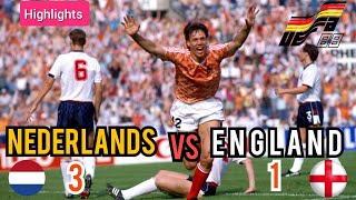 Euro 88 highlights Nederlands vs England15 Jun 1988 Marco van Bastens hattrickOranje voetbal [upl. by Reuven]