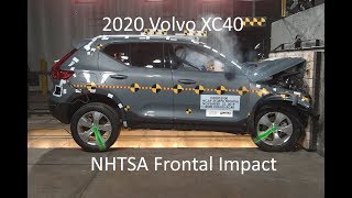 20202024 Volvo XC40 NHTSA FullOverlap Frontal Crash Test [upl. by Gadmann391]