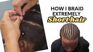 How to Braid short hair  jamithestylist braids shorthair [upl. by Benenson]