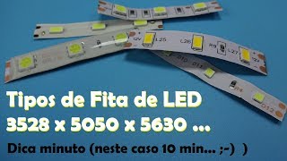 Tipos de fita de LED  3528 x 5050 x 5630 x [upl. by Iredale684]