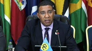 Remarks by Hon Andrew Holness Chairman of the Conference of Heads of Government of CARICOM [upl. by Issirk]