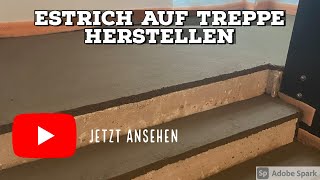 Estrich auf einer Treppe herstellen [upl. by Mathi688]