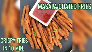 FRENCH FRIES RECIPE masala coated crispy fries instant potato fries recipe in just 10 min [upl. by Rod]