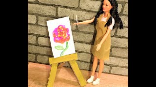 How to Make an Art Easel for Barbie [upl. by Annelise]