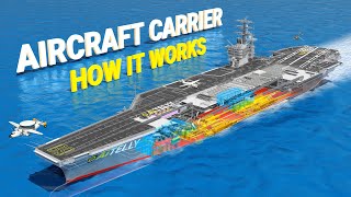 How Aircraft Carrier Works US Nuclear Power Ship Nimitz Class ship [upl. by Yroffej]