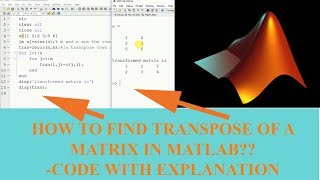 Matlab matrix transpose [upl. by Arrais]