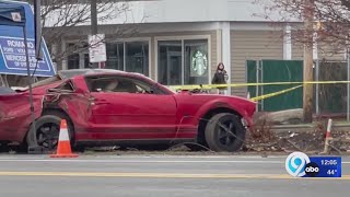 Jamesville man arrested for purposely crashing Mustang in Fayetteville [upl. by Gnoc]