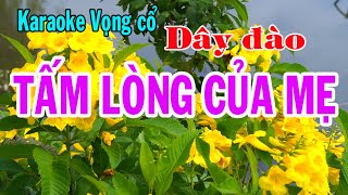 Karaoke vọng cổ TẤM LÒNG CỦA MẸ  DÂY ĐÀO Tg Thầy Thanh Vân [upl. by Lleuqram238]