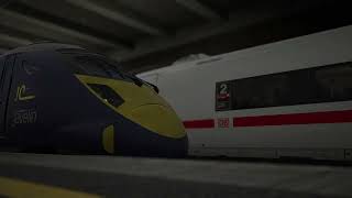 ICE 3M overtaking Javelin at Stratford Intl  TSW5 [upl. by Eninahs885]