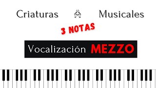 🔴 Vocalización para MEZZOSOPRANO de 3 NOTAS [upl. by Esenahs]