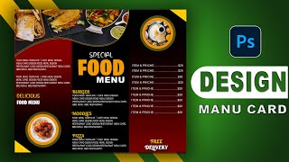 Food Menu Template LIVE In Photoshop [upl. by Ardiekal]