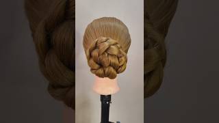 Easy And Beautiful Bun Hairstyle ✨🩷 [upl. by Hibbitts4]