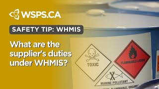 What are the suppliers duties under WHMIS [upl. by Wightman]