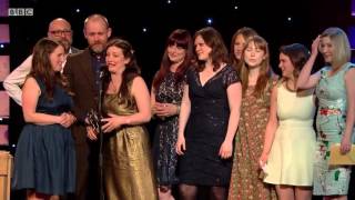 Martin Freeman presents best album award of BBC Folk Awards 2016 [upl. by Eylk]