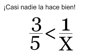 INECUACIÓN CON DENOMINADORES QUE CASI NADIE HACE BIEN Álgebra Básica [upl. by Laurinda]