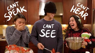 SIBLINGS BAKING CHALLENGE🙊CANT SEE CANT HEAR CANT SPEAK [upl. by Dari160]