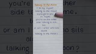 Bruno Mars  Talking To The Moon Lyrics REQUESTED lyrics brunomars shorts shortsfeed [upl. by Anayrb]