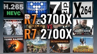 Ryzen 7 3700X vs Ryzen 7 2700X Benchmarks  Test Review  Comparison  Gaming  13 Tests [upl. by Dlopoel618]