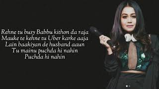 PUCHDA HI NAHIN Lyrics Neha Kakkar  Rohit Khandelwal  Babbu  Maninder B  MixSingh [upl. by Nileuqaj]