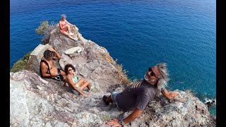 PANORAMA DALLA TORRE SARACENA E BAGNO DALLA GROTTA quotNASCOSTAquot VARIGOTTI LIGURIA  ITALY [upl. by Karlin]