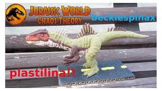 Dinosaurio Becklespinax de plastilina Jurassic World chaos theory Regalo Román [upl. by Hose]