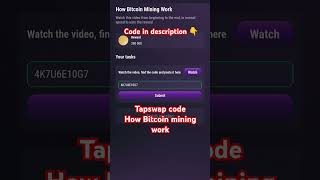 Tapswap code How Bitcoin Mining work  Tapswap education can you earn 1 bitcoin per day tapswap [upl. by Caffrey]