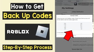 Make Roblox Backup Codes  Get Authenticator Code Roblox  Enable 2Step Verification Roblox [upl. by Hseyaj]