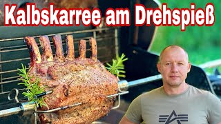 Kalbskarree am Drehspieß  Von der Rotisserie  Gasgrill [upl. by Conlee326]