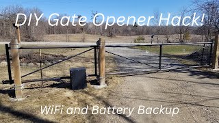 Cantilever Gate Opener Hack Automatic Gate opener drivewaygates diy hack [upl. by Edbert]