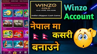 How To Use Winzo App In Nepal  Create Winzo Account In Nepal And Earn Free Fire Diamond  Winzo [upl. by Ortrude]