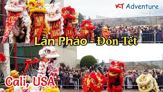 Múa Lân Đốt Pháo Tưng Bừng Mùng Một Tết tại Cali  Phước Lộc Thọ Phố Bolsa  Cuộc Sống Mỹ3 [upl. by Arlene]