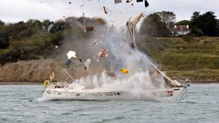 Yachting Monthlys Crash Test Boat  Explosion [upl. by Otilia]