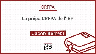 La prépa CRFPA de lISP 2022 [upl. by Appolonia]